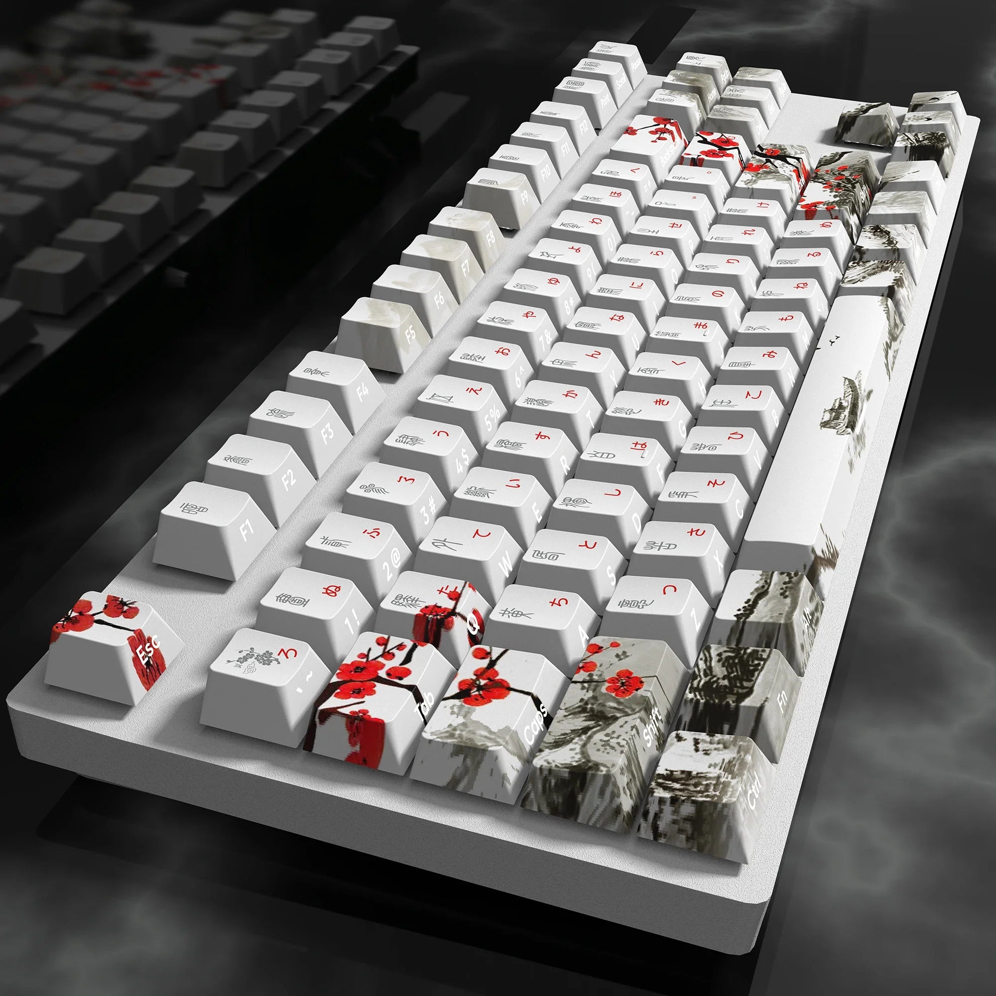 梅ダブルショットキーキャップ PBT チェリープロファイルバックライト付きキーキャップ GMK67/68/75/87/980/104 メカニカルゲーミングキーボードキャップ