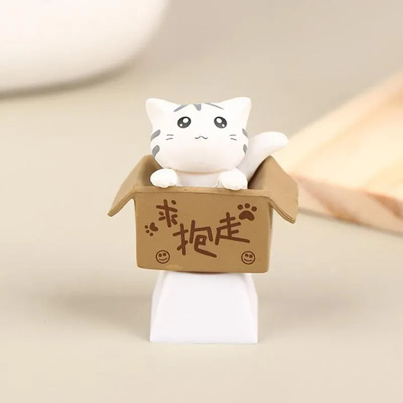 カスタマイズかわいい猫キーキャップメカニカルキーボードキーキャップ職人アニメかわいいキーキャップ PBT 軸チェリー MX かわいい猫 Diy キーキャップ