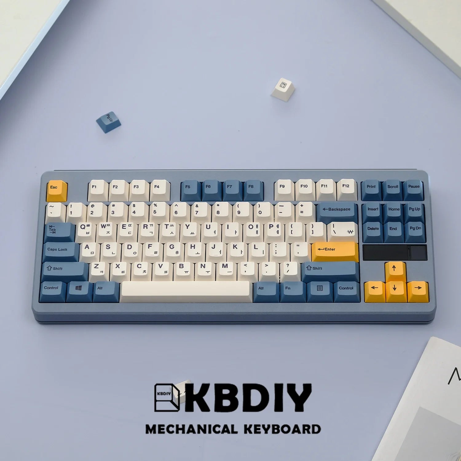 KBDiy 145 キー/セット PBT アプリコットイエローキーキャップ韓国チェリープロファイルキーキャップメカニカルキーボード用 7U DIY カスタム GMK67 GMK75