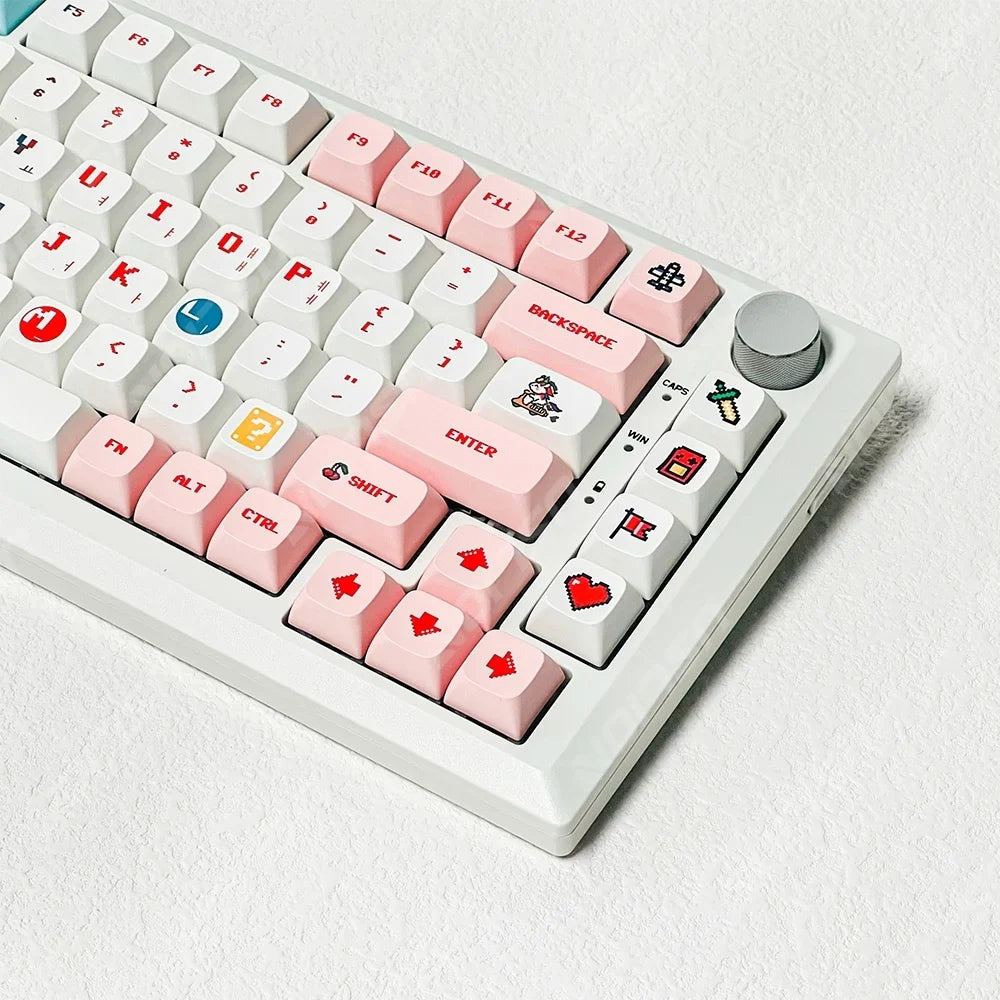 キャンディーカラフルな 124 キーキャップ XDA PBT 漫画キーボード染料昇華 DIY カスタムメカニカルゲーム耐摩耗性キーキャップキット